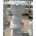 outdoor granite flower pot with pedestal